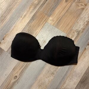 Lily of France Black Lace-Trim Bandeau